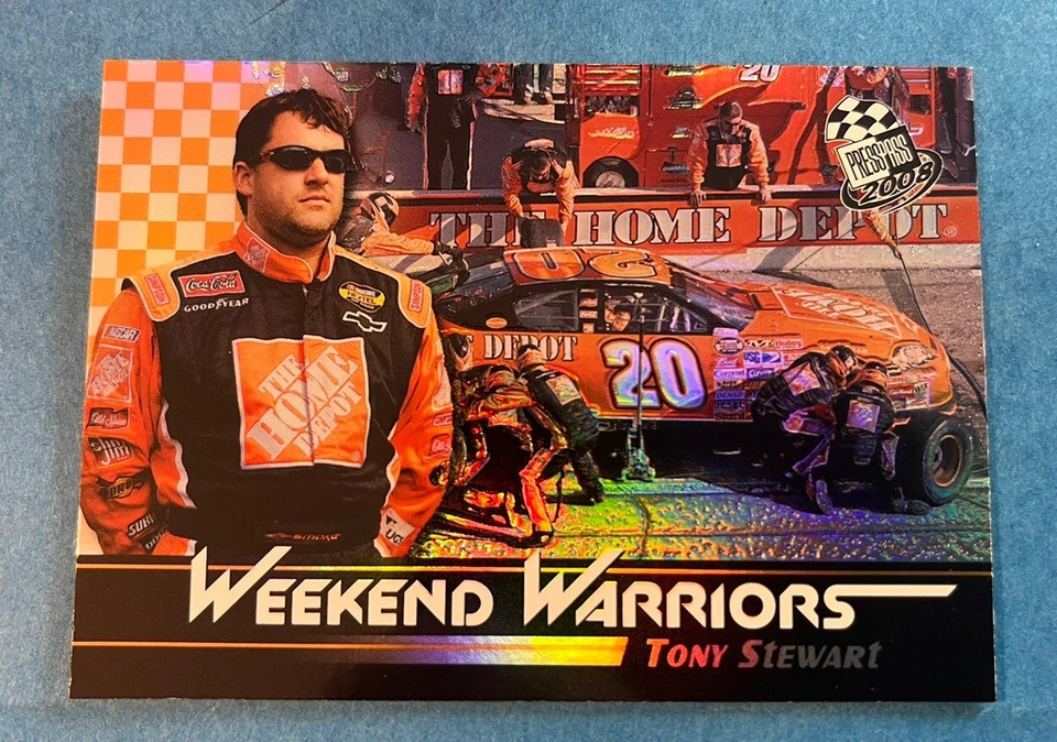  2008 NASCAR PRESS PASS #WW 2/9 Tony Stewart WEEKEND WARRIOR INSERT Home Depot - Image 1 of 2