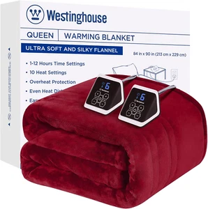 Heated Blanket Queen Size, Electric Heating Blanket with 10 Heating Levels, 1-12 - Picture 1 of 9