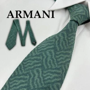 Armani Tie Luxury Silk High Brand Green - Picture 1 of 5