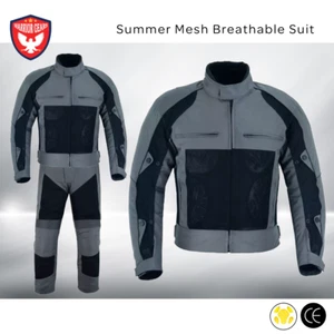 Mens Motorcycle Summer Mesh Suit CE Armour Motorbike Riding Jacket Trouser Suits - Picture 1 of 15