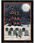 Vintage Fabric Panel Spooky Night Halloween Out Of Print Premium Cotton 