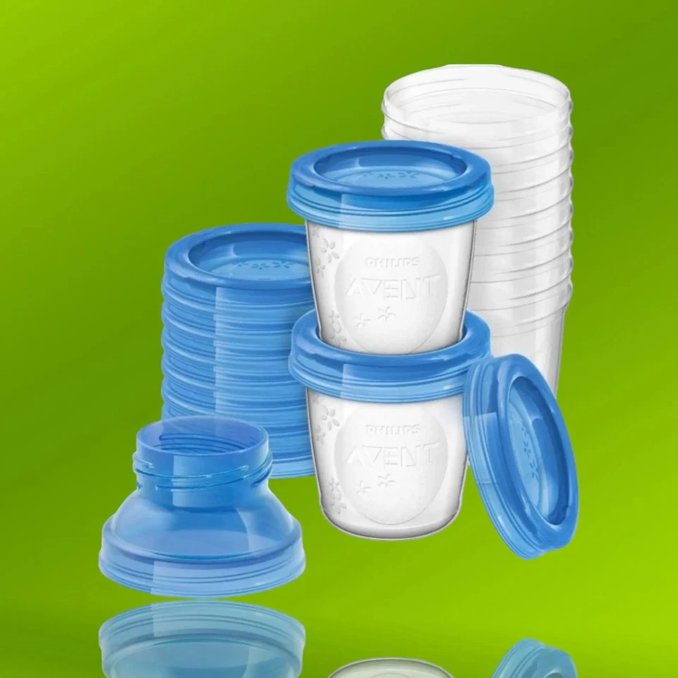 Philips Avent SCF618/10 Muttermilch Aufbewahrungsbecher mit Adapter für Milchpum - Bild 1 von 1