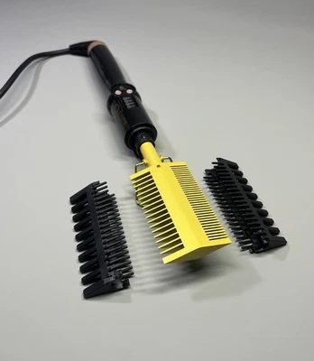 Hot Comb Hair Brush Straightener Electric Anti Scald Double Sided Ceramic Press - Image 1 of 4