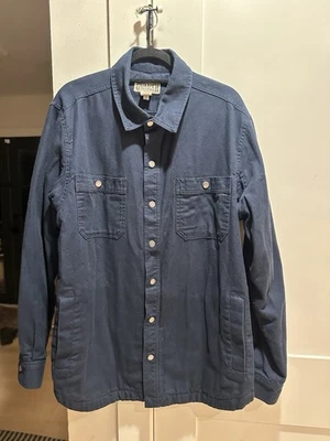 Duluth Trading Co/Canvas/Flannel/ Coat/Shacket/Outdoors/Barn Coat/ Navy Men’s-L - Image 1 of 4
