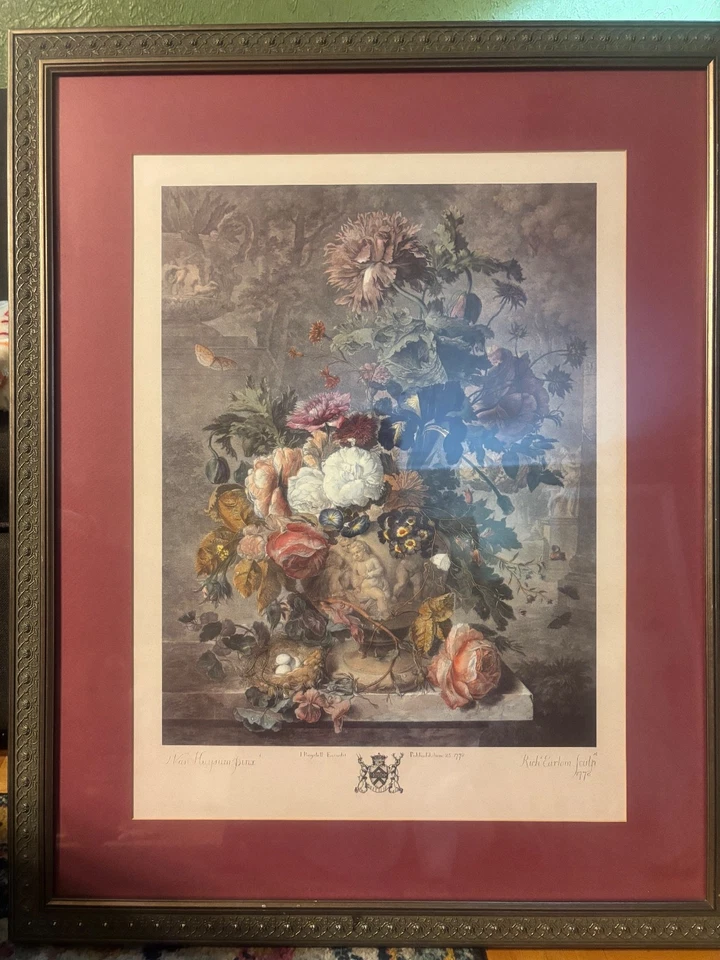 Jan Van Huysum  “A Flower Piece” Framed Matted Still Life - Image 1 of 4