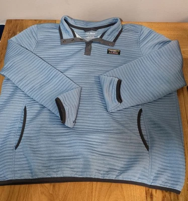 L.L. Pullover Bean 1X Plus para mujer tejido Airlight azul oscuro 1/4 a presión 506836 Foto 1 de 4