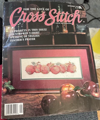 Vtg Rare For The Love of Cross Stitch Patterns Book September 1996 - Image 1 of 4