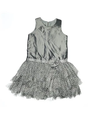 Vestido plateado Isobella & Chloe para niñas 6X Foto 1 de 2