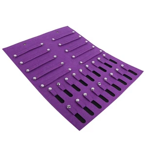 Purple Household Felt Children Hanging Storage Bag Jewelry Hairpin Accessory NEW - Picture 1 of 20