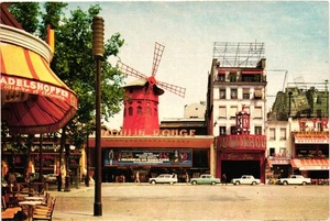 FRANCE Paris Moulin Rouge Cabaret Music Hall Card Ephemera - Picture 1 of 2