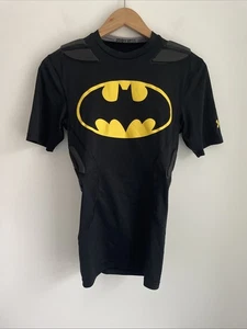 Under Armour SMALL Army of 11 Batman Shirt Padded Black Football Compression - Picture 1 of 6