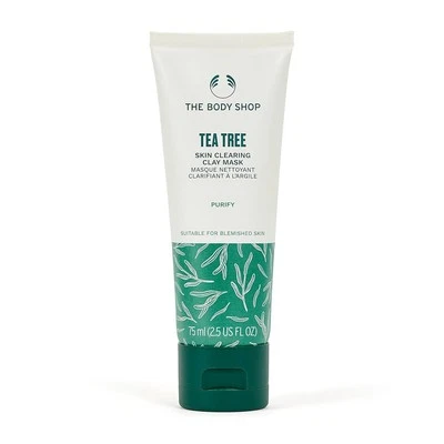 The Body Shop Tea Tree Skin Clearing Clay Mask (75 ml) NEW, VEGAN, US SELLER - Image 1 of 4