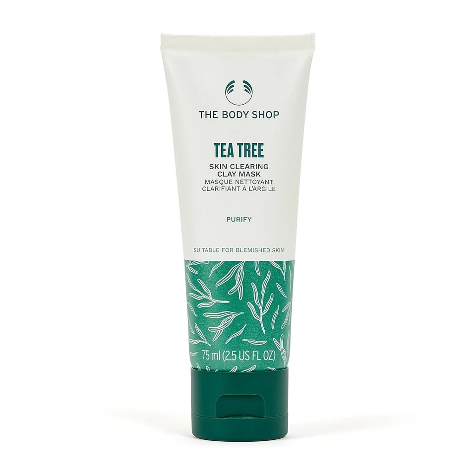 The Body Shop Tea Tree Skin Clearing Clay Mask (75 ml) NEW, VEGAN, US SELLER - Image 1 of 4