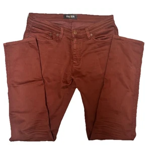 DU/ER Duer Men's Pants Jeans 34x34 N2X Slim Fit Performance Denim Maroon - Picture 1 of 13
