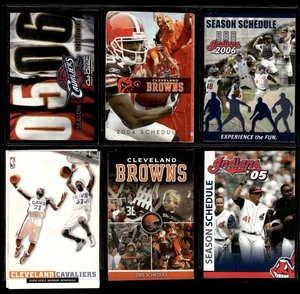 Cleveland Sports Pocket Schedule Lot of 6 Indians Browns Cavaliers - Picture 1 of 2