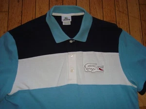 CAMISA POLO PIQUÉ HOMBRE LACOSTE AZUL Y BLANCO TALLA 6 HECHA EN PERÚ ¡APENAS USADA! - Imagen 1 de 8
