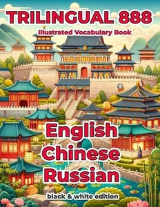 Trilingual 888 English Chinese Russian Illustrated Vocabulary Book: Help your ch - Picture 1 of 1