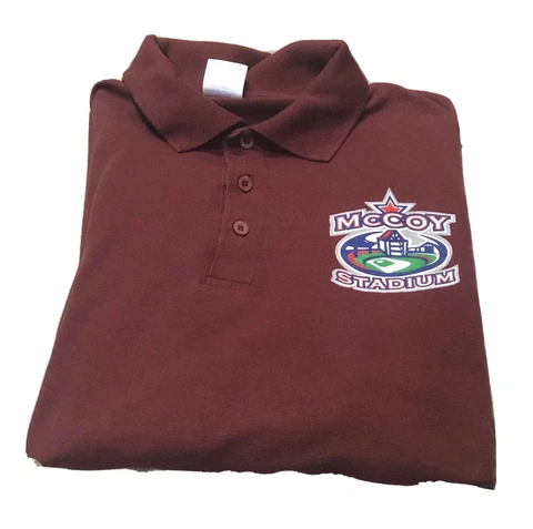 Pawtucket Red Sox McCoy Stadium Polo Shirt Size Medium Maroon Paw Sox Baseball Cover