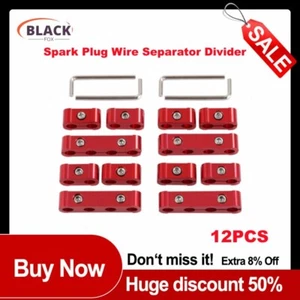Spark Plug Wire Separator Divider 8mm 9mm 10mm Spark Plug Wire Holder Clamp Red - Picture 1 of 8