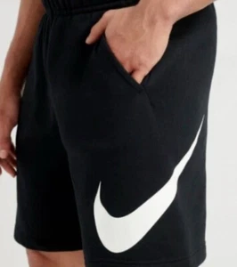 NIKE MEN'S SPORTSWEAR CLUB FLEECE GRAPHIC SHORTS BLACK SIZE XL 843520-010 NWT - Picture 1 of 3