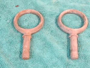 Pair Vintage Galvanized Oar Locks  2" Throat - Picture 1 of 3
