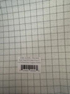 BNWT Wichelt Half Yard 25 Count Easy Count Fabric In Grey/white - Picture 1 of 2
