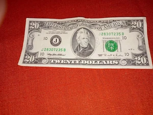 1995 CIRCULATED $20.00 BILL/SERIAL NUMBER ODDITY/ BONUS $2.00 BILL INCLUDED - Picture 1 of 10