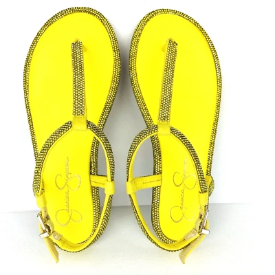 Jessica Simpson Oliara Women’s Flat T-Strap Sandals Rhinestone Shoes Size 6.5 M - Image 1 of 4