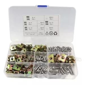 170 Spire Clips U Nuts Assorted Captive Speed Fasteners Self Tapping Screws Tool - Picture 1 of 7