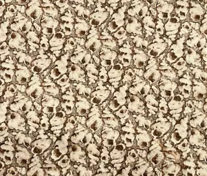 Vintage Marcus Bros Fabric Brown Tone on Tone Shells 3Y x 44"W - Picture 1 of 3