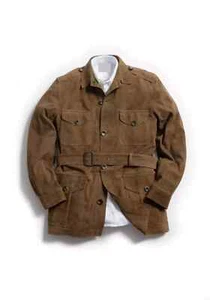 Elegant Brown Field Suede Leather Jacket Men Suede Jacket Made To Measure Jacket - Picture 1 of 12