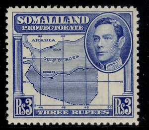 SOMALILAND PROTECTORATE GVI SG104, 5r black, M MINT. Cat £32. - Picture 1 of 1