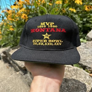 Vintage LA GEAR Snapback Mütze Joe Montana NFL Super Bowl MVP 49ers - Bild 1 von 6