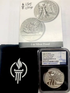 2024 LIGHT OF LIBERTY Samoa Silver NGC PF70💥FLAWLESS QUALITY💥 - Picture 1 of 9