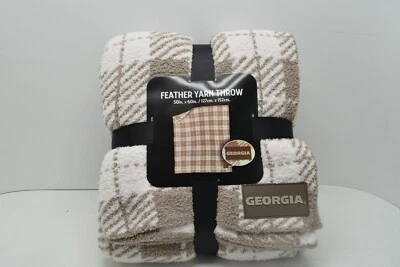 NCAA Georgia Bulldogs Warm Muted Chenille 50 x 60 Throw Blanket - New - Image 1 of 4