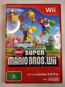 New Super Mario Bros Wii - Nintendo Wii Used No Manual - Picture 1 of 3