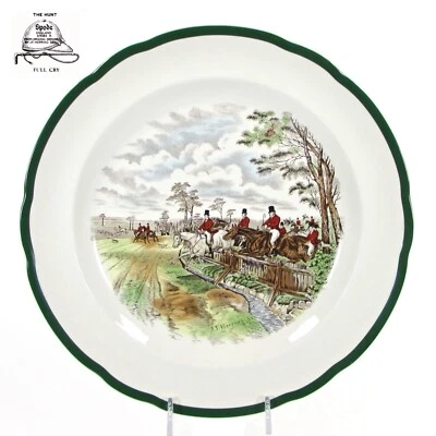 Spode England THE HUNT - FULL CRY 10.5" Dinner Plate Herring Vintage Mint - Image 1 of 4