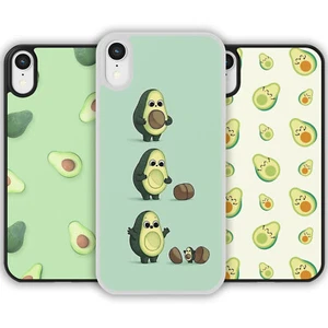 Cute Kawaii Avocado Pattern Phone Case Cover iPhone Samsung Galaxy Fruit Summer - Picture 1 of 10