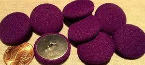 8 Knit Fabric Front Metal Back Shank Buttons Purple 23mm 7/8" # 7896 - Picture 1 of 1