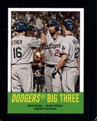 2012 TOPPS HERITAGE #412 MATT KEMP/ANDRE ETHIER/CLAYTON KERSHAW NMMT DODGERS - Image 1 of 2