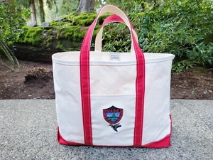 LL BEAN (USA) Boat & Tote Stitched Maine Fisheries Wildlife Dept Canvas Tote Bag - Bild 1 von 18