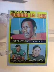 1972 Topps Football Card #1 1971 AFC Rushing Leaders (85957) - Foto 1 di 2