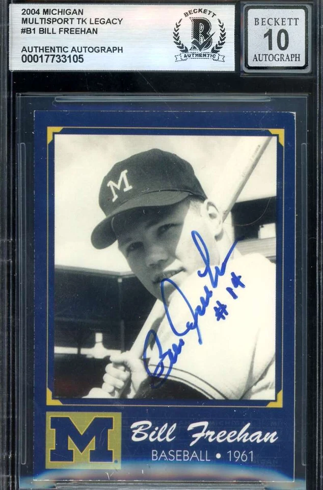 Bill Freehan Gem Mint 10 Beckett BAS Signed 2004 Michigan Sport Legacy Autograph - Image 1 of 2