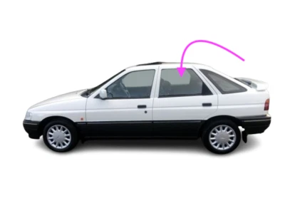 Compatível com: 1991-1993 Ford Escort 4-D Sedan & Hatch Driver porta traseira esquerda janela vidro - Imagem 1 de 4
