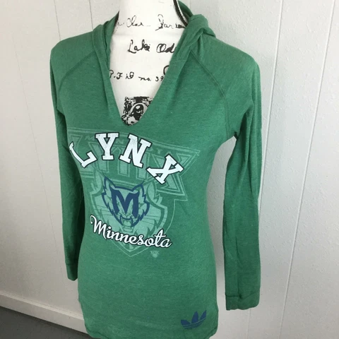 ADIDAS Minnesota Lynx WNBA Graphic Green Hooded Sweatshirt Hoodie Womens Size S Cover