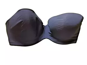 Sujetador sin tirantes acolchado uniformemente con aros negro F&F Reino Unido 32D - Imagen 1 de 3