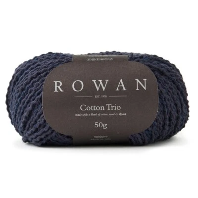 Rowan ::Cotton Trio #119:: cotton wool alpaca yarn Charcoal - Image 1 of 2
