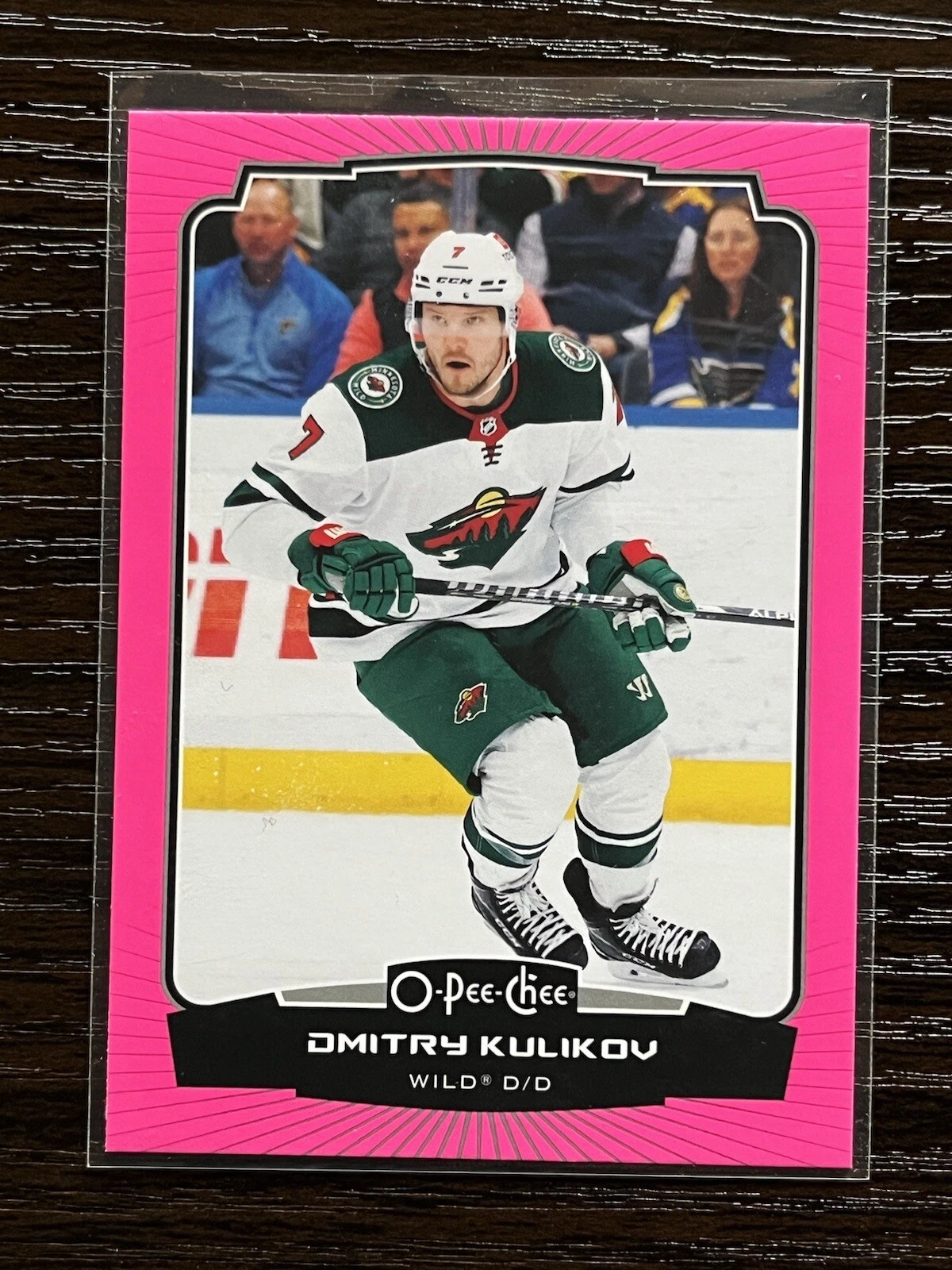 Dmitry Kulikov 2022-23 OPC Hockey Pink Border Card #368 Ser#03/75 Minnesota Wild
