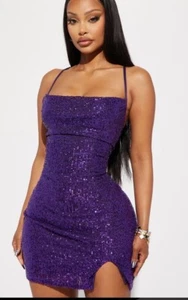NWT Fashion nova sequin mini dress Womans size S - Picture 1 of 6