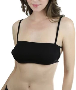 ToBeInStyle Women's Straight Strap Bandeau Bra - Picture 1 of 9